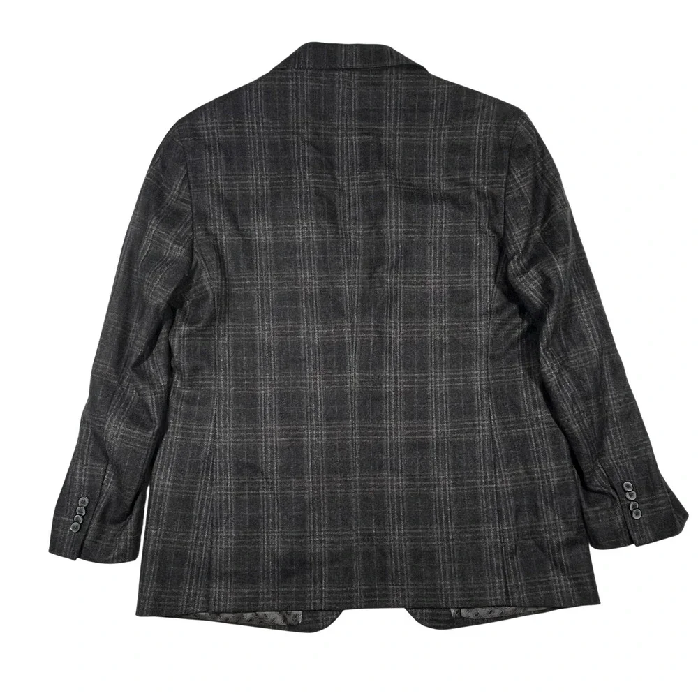 Joseph Abbound Hamilton Soft Wool Two-Button Blazer 44R Plaid Lanificio di Pray